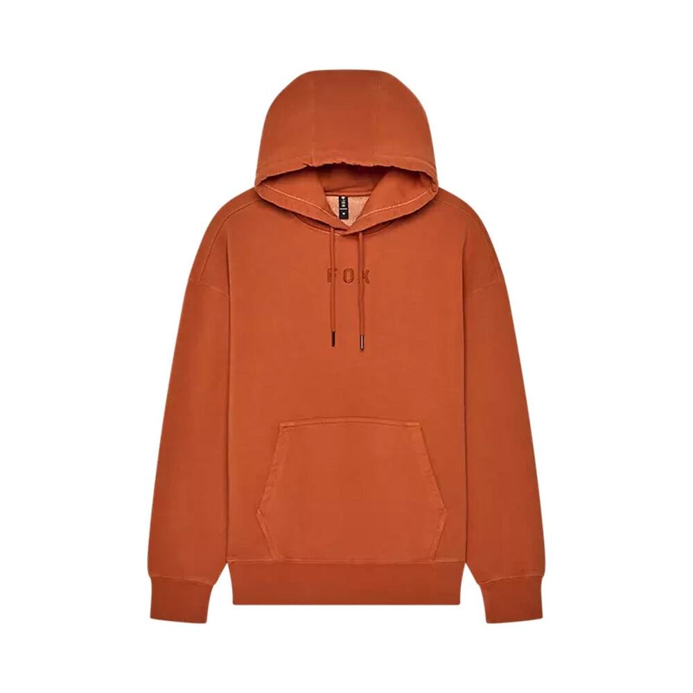 Fox Racing Wordmark Oversized Pullover Hoodie Orange Mens Medium NWT